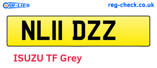NL11DZZ are the vehicle registration plates.