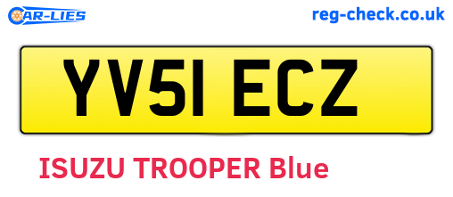 YV51ECZ are the vehicle registration plates.