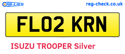 FL02KRN are the vehicle registration plates.