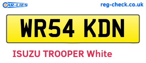 WR54KDN are the vehicle registration plates.