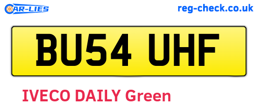 BU54UHF are the vehicle registration plates.