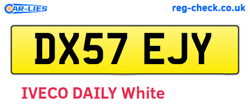 DX57EJY are the vehicle registration plates.