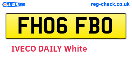 FH06FBO are the vehicle registration plates.