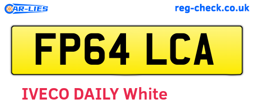 FP64LCA are the vehicle registration plates.