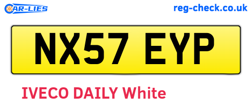 NX57EYP are the vehicle registration plates.