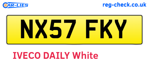NX57FKY are the vehicle registration plates.