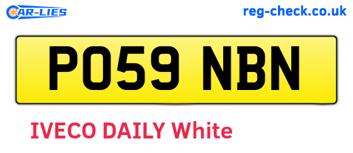 PO59NBN are the vehicle registration plates.