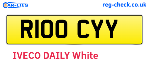 R100CYY are the vehicle registration plates.