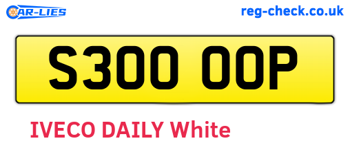 S300OOP are the vehicle registration plates.