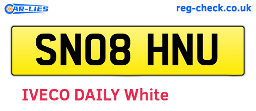 SN08HNU are the vehicle registration plates.
