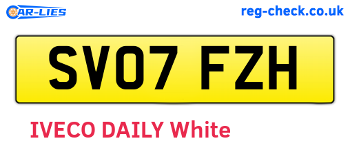 SV07FZH are the vehicle registration plates.