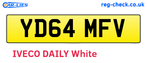 YD64MFV are the vehicle registration plates.