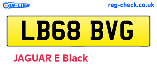 LB68BVG are the vehicle registration plates.