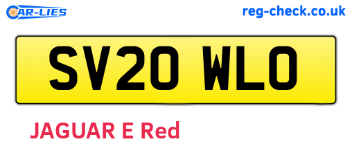 SV20WLO are the vehicle registration plates.