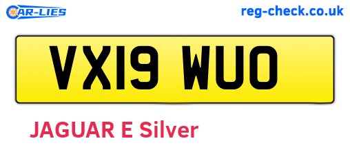 VX19WUO are the vehicle registration plates.