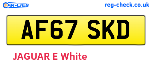 AF67SKD are the vehicle registration plates.
