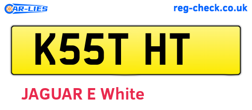 K55THT are the vehicle registration plates.