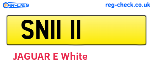 SN1111 are the vehicle registration plates.