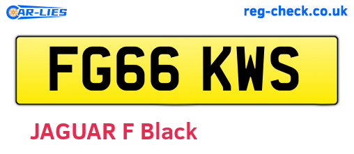 FG66KWS are the vehicle registration plates.