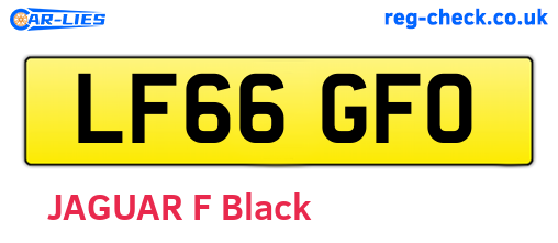 LF66GFO are the vehicle registration plates.