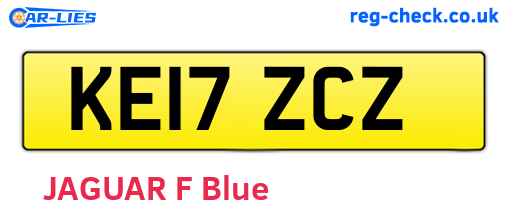 KE17ZCZ are the vehicle registration plates.