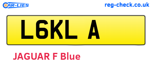 L6KLA are the vehicle registration plates.