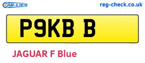 P9KBB are the vehicle registration plates.