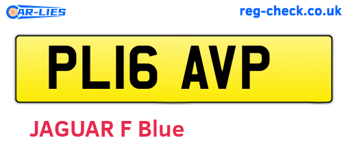 PL16AVP are the vehicle registration plates.