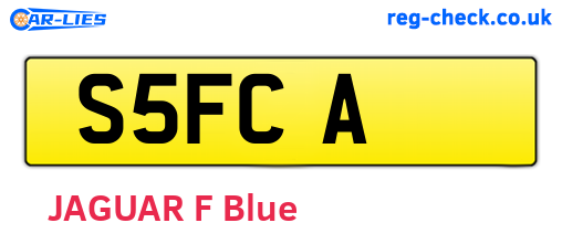 S5FCA are the vehicle registration plates.