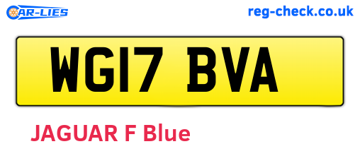 WG17BVA are the vehicle registration plates.