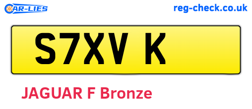 S7XVK are the vehicle registration plates.