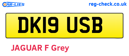 DK19USB are the vehicle registration plates.