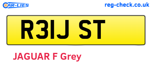 R31JST are the vehicle registration plates.