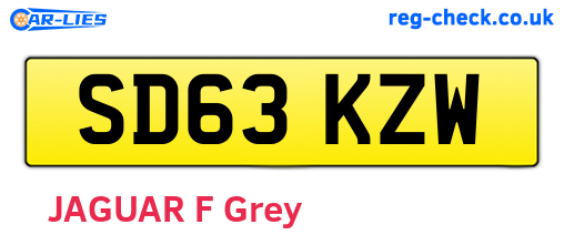 SD63KZW are the vehicle registration plates.