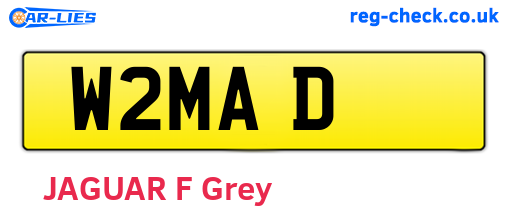 W2MAD are the vehicle registration plates.