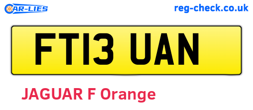 FT13UAN are the vehicle registration plates.