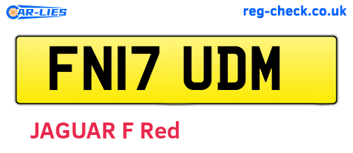 FN17UDM are the vehicle registration plates.