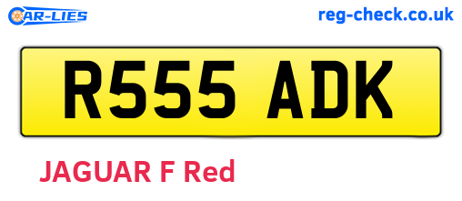 R555ADK are the vehicle registration plates.