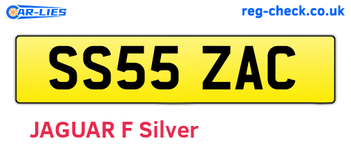 SS55ZAC are the vehicle registration plates.