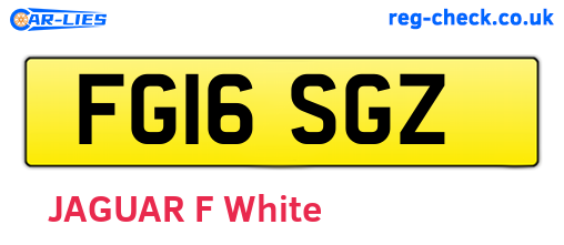 FG16SGZ are the vehicle registration plates.