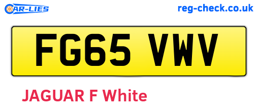 FG65VWV are the vehicle registration plates.