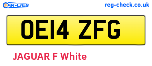 OE14ZFG are the vehicle registration plates.
