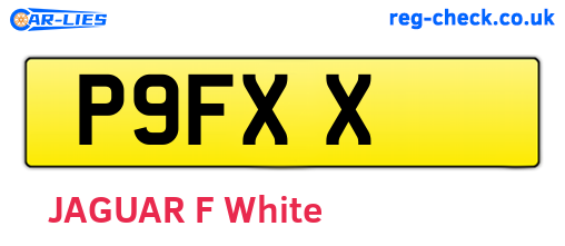 P9FXX are the vehicle registration plates.