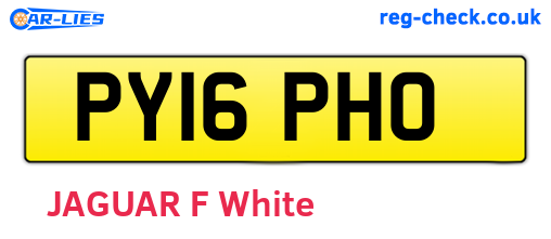 PY16PHO are the vehicle registration plates.