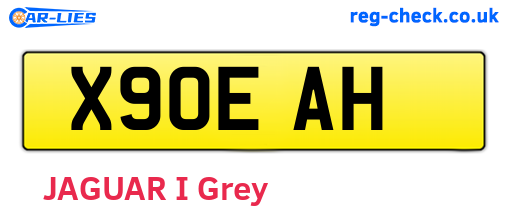X90EAH are the vehicle registration plates.