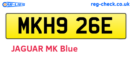 MKH926E are the vehicle registration plates.