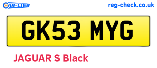 GK53MYG are the vehicle registration plates.