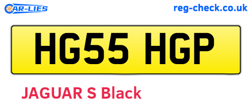 HG55HGP are the vehicle registration plates.