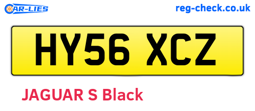 HY56XCZ are the vehicle registration plates.