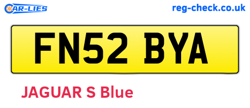 FN52BYA are the vehicle registration plates.